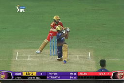 M45: KKR vs PBKS – Rahul Tripathi Six