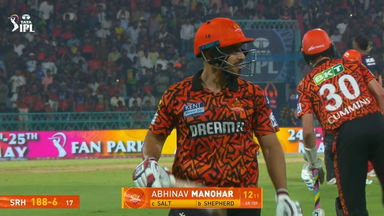 IPL 2025 M65: RCB vs SRH - Abhinav Manohar Wicket