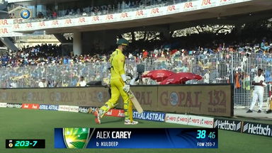 IND vs AUS 2023, 3RD ODI: Alex Carey Wicket