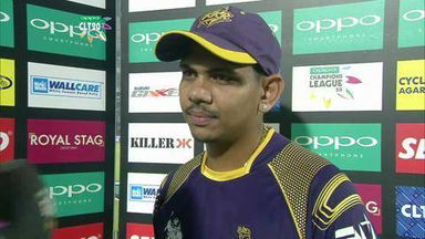 CLT20 2014 M10: KKR vs PER  –   Interview – Sunil Narine