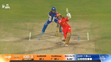 Six: Match 19, Gujarat Giants vs Mumbai Indians, WPL 2026: Georgia Wareham Six