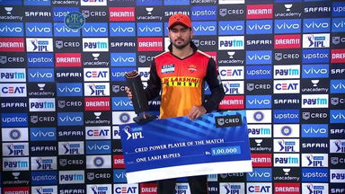 M28: RR vs SRH  – CRED Power Player of the Match –  Manish Pandey