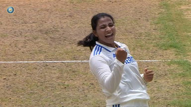 Big Wicket, big celebration: Sneh Rana dismisses Laura Wolvaardt