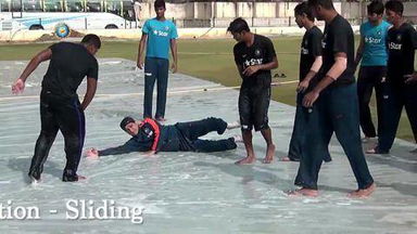 Sliding drills with Abhay Sharma