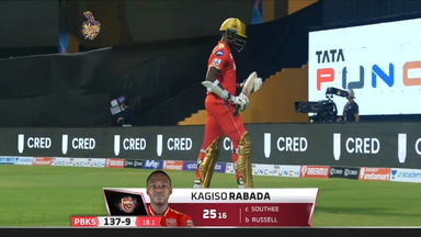 M08: KKR vs PBKS – Kagiso Rabada Wicket