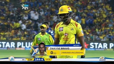 M27: CSK vs MI –  Dwayne Bravo Wicket