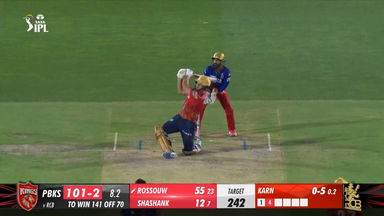M58: PBKS vs RCB  – Rilee Rossouw Six