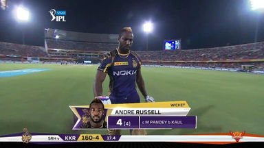 M54: SRH vs KKR – Andre Russell Wicket