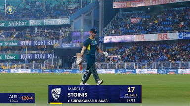 IND vs AUS 2023-24, 3RD T20I: Marcus Stoinis Wicket