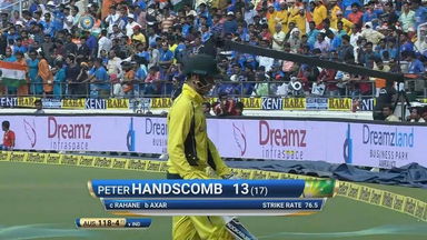 IND vs AUS 2017, 5th ODI: Peter Handscomb Wicket