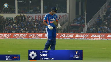 IND vs NZ 2026, 1st T20I: Shivam Dube Wicket