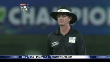 M13: CSK vs BRI –  Suresh Raina lbw b Christian