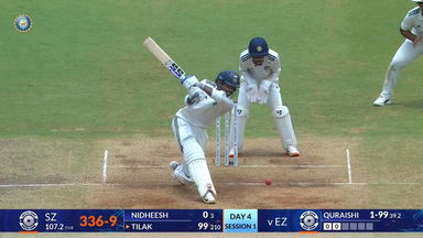 Duleep Trophy 2026 Final, EZ vs SZ: Captain Tilak Varma's fighting knock of 99(211)