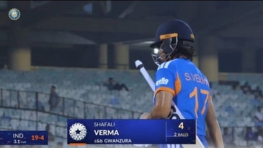 IND-W vs ZIM-W 2026, 1st T20I: Shafali Verma Wicket