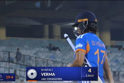IND-W vs ZIM-W 2026, 1st T20I: Shafali Verma Wicket