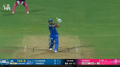IPL 2026 M69: MI vs RR - Deepak Chahar Six
