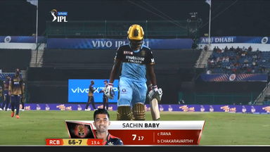 M31: KKR vs RCB – Sachin Baby Wicket