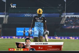 M31: KKR vs RCB – Sachin Baby Wicket