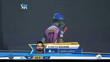 M43: RR vs CSK –  Ajinkya Rahane Wicket