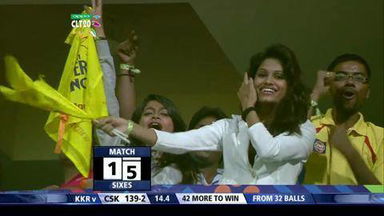 M23: KKR vs CSK –  Suresh Raina Six