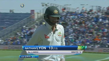 IND vs AUS 2017 - 1st Test Day 3 : Nathan Lyon Wicket