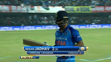 IND vs AUS 2017, 3rd ODI: Kedar Jadhav Wicket