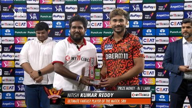 M23: PBKS vs SRH – My11Circle Ultimate Fantasy Player of the Match – Nitish Reddy