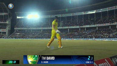 IND vs AUS 2022, 2ND T20I: Tim David Wicket