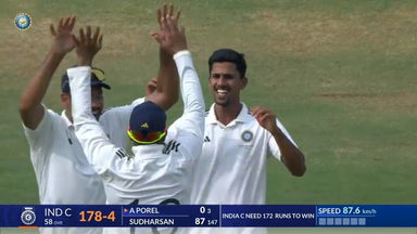 DULEEP TROPHY 2024, India A vs India C: India C 2nd Innings Fall of Wickets