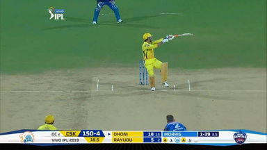 M50: CSK vs DC – MS Dhoni Six