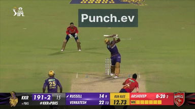 M42: KKR vs PBKS – Andre Russell Six
