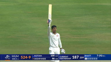 Ranji Trophy 2023/24, Mumbai vs Baroda, QF 2: Tanush Kotian's scintillating knock of 120*(129) at No.10