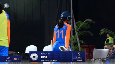 IND-W vs WI-W 2024, 2nd T20I: Raghvi Bist Wicket