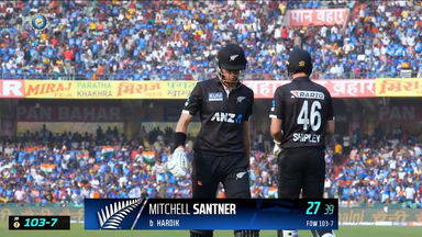 IND vs  NZ 2023, 2ND ODI: Mitchell Santner  Wicket