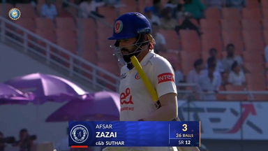 IND vs AFG 2026, Only Test: Afsar Zazai Wicket