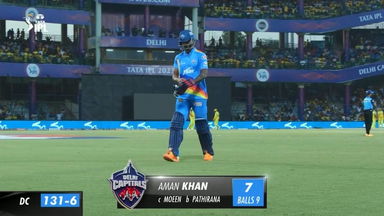 M67: DC vs CSK –  Aman Khan  Wicket