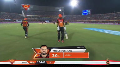M39: SRH vs RCB – Yusuf Pathan Wicket