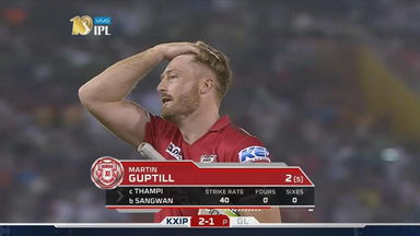 M47: KXIP vs GL – Martin Guptill Wicket