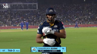 IPL 2025 M09: GT vs MI - Shahrukh Khan Wicket