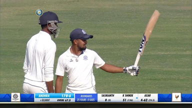Ranji Trophy 2019-20: Gujarat vs Andhra - Karan Shinde's 64