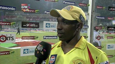 CLT20 2013 M10: CSK vs SRH  –   Interview – Dwayne Bravo