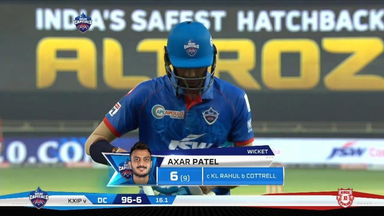 M02: DC vs KXIP – Axar Patel Wicket