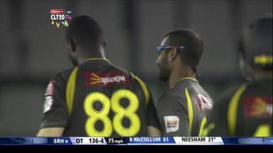 Q6: SRH vs OT –  Jimmy Neesham c Dhawan b Sammy