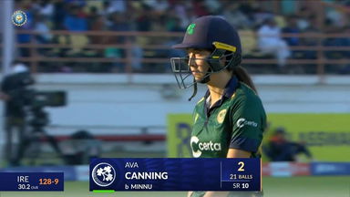 IND-W vs IRE-W 2025, 3rd ODI: Ava Canning Wicket