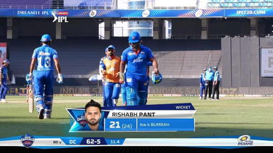 M51: DC vs MI – Rishabh Pant Wicket