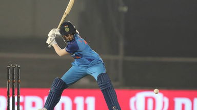 Punched: Shafali Verma's perfect drive for four
