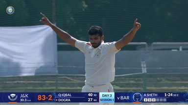 Ranji Trophy 2026-27, BCA vs JKCA: Atit Sheth leads the attack with 4/61