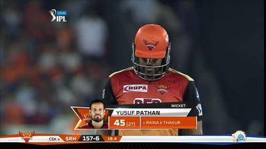 M20: SRH vs CSK –  Yusuf Pathan Wicket