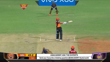 M03: SRH vs KKR – Jonny Bairstow Six