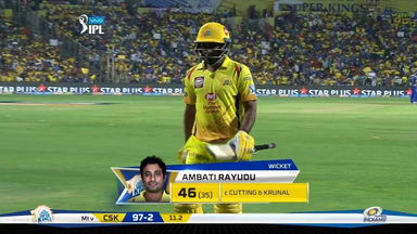 M27: CSK vs MI –  Ambati Rayudu Wicket